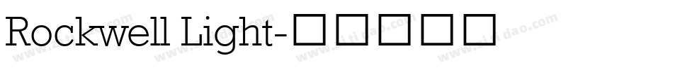 Rockwell Light字体转换